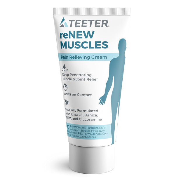 TEETER Renew - Muscle & Joint Pain Cream with Emu Oil, MSM, Arnica, Boswellia Serrata Glucosamine (2.5 oz)