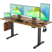 INNOVAR Electric Standing Desk, Adjustable Height Stand up Desks, 48 x 24 Inches Sit Stand up Desk for Home Office Computing, 3-Preset Memory Height Ergonomic Rising Desks, Black