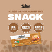 NuSkool Snacks French Toast Keto Friendly Protein Krunch Bars (12 Pack) - 7g Fiber, 10g Clean Plant-Based Protein, 3g Net Carbs - Gluten-Free, Non-GMO, Vegan, Low Carb Keto Healthy Breakfast Snack