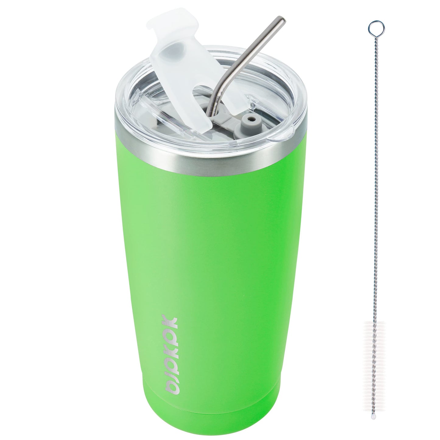 BJPKPK Insulated Stainless Steel Tumbler, Coffee Cup with Lid and Straw, Double Wall Vacuum Travel Mug, Powder Coated Leakproof Tumbler Cup,Oasis