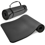 Yoga Mat 1-Inch Extra Thick High-Density Exercise Mat with Non-Slip Surface & Carry Strap for Men & Women Tear-Resistant Pilates Workout Mat for Home Gym, Floor Fitness