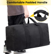 Vorspack Extra Large Duffle Bag for Travel - 100L Duffel Bag for Men Gear Bag for Storage Foldable Weekender Bag for Overnight Camping - Black