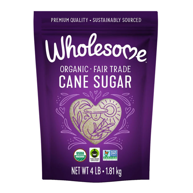 Wholesome Sweeteners 10-Pound Organic Cane Sugar, Fair Trade, Non GMO, Gluten Free, Pure & Vegan, for Baking and Sweetening