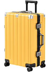 Krute Luggage Set 2 Pieces 20 28 Inch Aluminum Frame Carry on Luggages TSA Lock No Zipper Checked Suitcase with Spinner Wheels Lightweight PC Shell Hardside Suitcases