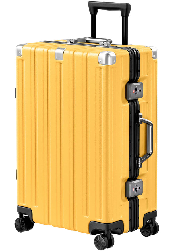 Krute Luggage 28 Inch Checked Suitcase with Spinner Wheels Zipperless Aluminum Frame Luggages TSA Lock No Zipper Hardshell Lightweight PC+ABS Large Suitcases