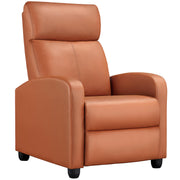 Yaheetech Recliner Chair PU Leather Recliner Sofa Home Theater Seating with Lumbar Support Overstuffed High-Density Sponge Push Back Recliners Armchair for Living Room