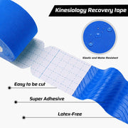 Kinesiology Tape Precut 3 Rolls, Athletic Sports Tape for Muscle Joints Support, 60 Strips for Knee Ankle Shoulder Wrist, Latex Free and Water Resistant, Pink