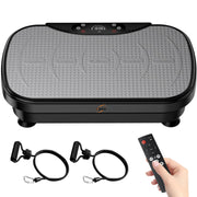 Vibration Plate Exercise Machine, Full Body Shaker Workout Vibration Plate for Lymphatic Drainage Weight Loss, Waver Vibrating Fitness Platform with Resistance Bands, Low Noise Home Fitness for Adults