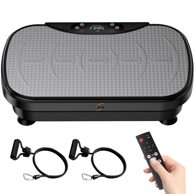 Vibration Plate Exercise Machine, Full Body Shaker Workout Vibration Plate for Lymphatic Drainage Weight Loss, Waver Vibrating Fitness Platform with Resistance Bands, Low Noise Home Fitness for Adults