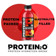 Protein2o 15g Whey Protein Isolate Hydration Drink Plus Energy & Focus, 350mg of Electrolytes, 125mg of Caffeine, Sugar Free, Cherry Lemonade, 16.9 oz Bottle (Pack of 12)