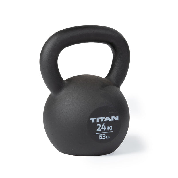 Titan Fitness Cast Iron Kettlebell, Single Piece Casting, KG and LB Markings, Full Body Workout
