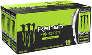Monster Energy Rehab Green Tea + Energy, Energy Iced Tea, Energy Drink 15.5 Ounce (Pack of 15)