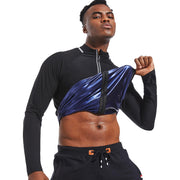 Sauna Suit for Men Sweat Jacket Sweating Shirts Long Sleeve Workout Suits Body Shaper for Gym Exercise Fitness