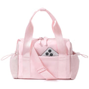 Small Gym Bag for Women, Mini Crossbody Gym Duffle Bag with Wet Compartment, Carry on Gym Tote Bag for Workout Dance Sport Travel (Mini-Beige)