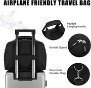 Small Gym Bag 14 inch, Mini Duffel Bag for Women & Men, Carry On Lightweight for Travel Sport - Black