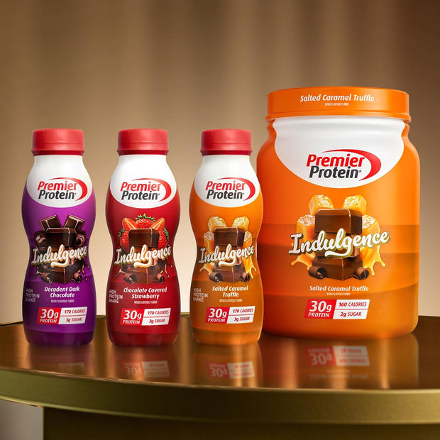 Premier Protein Indulgence Protein Shake, 30g Protein, 3g Sugar, Salted Caramel Truffle, 11.5 fl oz, Pack of 12
