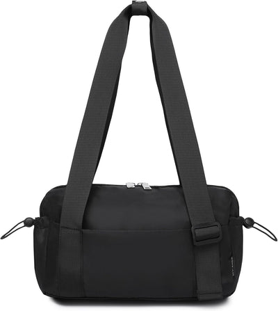 Small Gym Bag for Women Mini Duffle Bag with Wet Compartment, Lightweight Waterproof Cute Tote for Girls Workout Sport Travel, Black