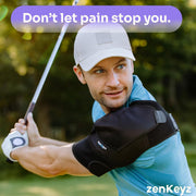 ZENKEYZ Shoulder Brace for Women & Men Rotator Cuff Support, Neoprene Stabilizer with Hot Cold Pack Pocket - Adjustable Arm Sling Shoulder Immobilizer, Left Right (Black, L/XL)