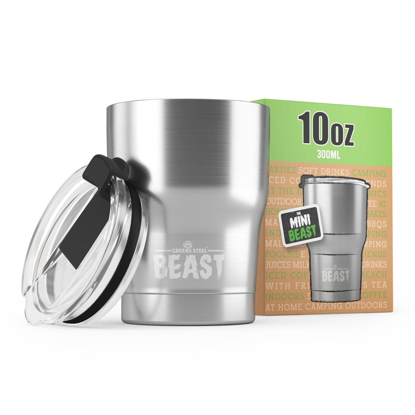 Beast 50 oz Tumbler Stainless Steel Vacuum Insulated Coffee Ice Cup Double Wall Travel Flask (Arctic White)