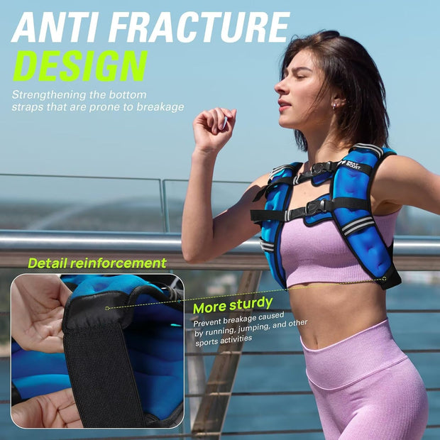 Weighted Vest Woman 5 12 15 20 25 30 lb Weight Vest with Ironsand for Walking Strength Training Running Workout