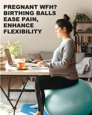 Trideer Yoga Ball – Anti-Burst Exercise Ball for Pregnancy, Office, Birthing, Stretching & Core Workout – Home Gym & Therapy