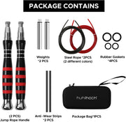 Speed Jump Rope - No-Screw Design, 360° Rotation, Non-Slip Silicone, Weighted, Includes 2 Handles, Portable Fitness Tool for Boxing