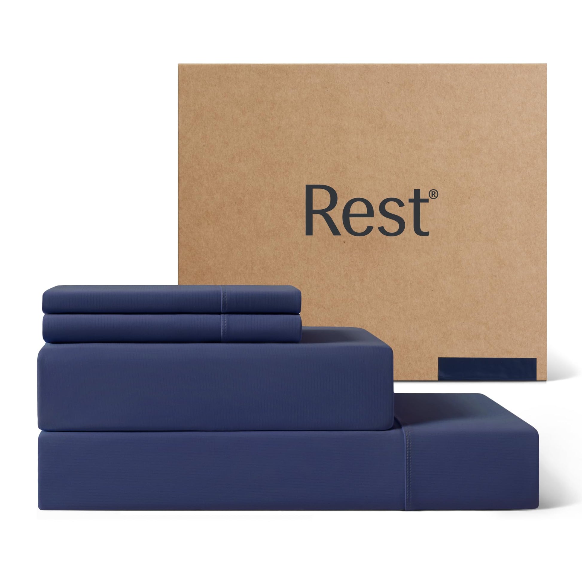 REST® Evercool®+ Cooling Sheet Set, King Size, Light Gray, Breathable Bed Sheets for Hot Sleeper and Night Sweats, with Pillowcases, with Ionic+ Self-Cleaning Silver Yarn for Sensitive Skin, 4PCS