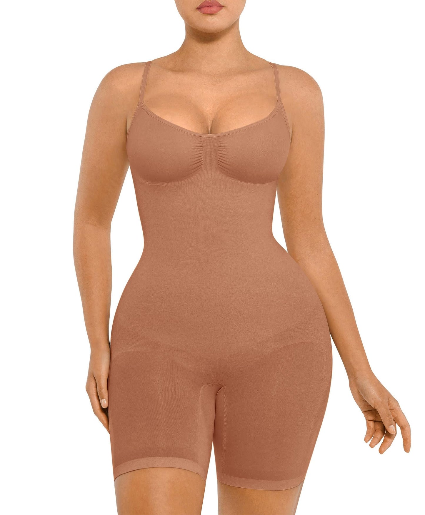 FeelinGirl Shapewear Bodysuit Tummy Control Seamless Sculpting Hip Enhancer Body Shaper for Women
