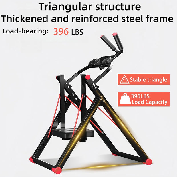 Vicamy Ab Machine,No-Track Silent Exercise,Foldable Ab Workout Equipment for Home Gym,Adjustable Resistance,Ab Trainer Machine for Abs Workout,Full Body Workout Machine