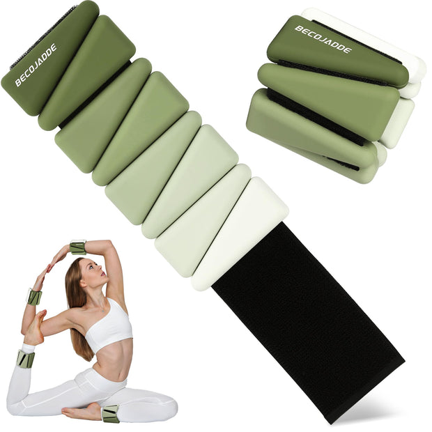 Wrist Weights for Women At Home Ankle Weights Set of 2 (1 lb /2 Lbs Each) Adjustable Weighted Wristbands Arm Leg Weights for Women Men Suitable for Walking Swimming Running Pilates Yoga Gym