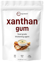 Xanthan Gum Powder, 2lb (32oz) | Premium Quality for Keto & Gluten-Free Baking | Unflavored Thickening Agent for Cooking & Baking | Non-GMO, Vegan Friendly