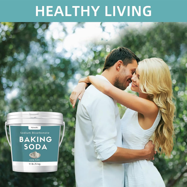1.1Gallon (11lb) Baking Soda Powder Bulk, Premium Sodium Bicarbonate Powder, 100% Pure, Used for Bread, Cookies and Other Baked Goods, Also Can Clean and Deodorize