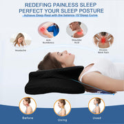 Pain Relief Cervical Pillow for Neck Support,Adjustable Ergonomic Pillow Cozy Sleeping,Odorless Orthopedic Memory Foam Pillows,Contour Bed Pillow for Side Back Stomach Sleeper