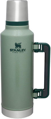 Stanley Classic Legendary Vacuum Bottle 2.0 qt | Wide Mouth with Leakproof Cup Lid | Keep Drinks Hot or Cold | Packable for Travel | Insulated Stainless Steel Thermos | BPA-Free | Hammertone Green