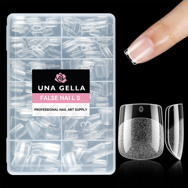 UNA GELLA Solid Nail Glue Gel Soft Gel Nail Tips Glue 15ml Lamp Curing Needed Solid Soak Off Glue Super Strong Nail Glue For Fake Acrylic Nails Extension Press On Nails
