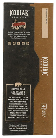 Kodiak Peak Instant Oatmeal Packets, Banana Nut, High Protein,100% Whole Grains, 1 box with 4 packets