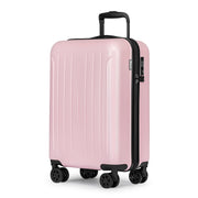 KYME Suitcase Hardshell With Double Spinner Wheels, PC+ABS TSA Lock Travel Luggage (Pink, 2Pcs Set(20"/24"))