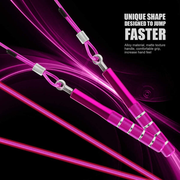 Jump Rope, Wastou Speed Jumping Rope for Training Fitness Exercise, Adjustable Adults Workout Skipping Rope for Men, Women, Kids, Girls