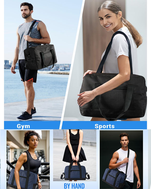 Small Gym Bag 14 inch, Mini Duffel Bag, Carry On Lightweight for Travel Sport, Small Duffle Bags Gym Bags for Men &Women - Black