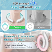 Neck Cooling Tube 70% Gel Increase Ice Ring Neck Cooler Wearable Body Cooling Products for Summer Outdoor Indoor Activities Relief for Hot Flashes(Navy,L)