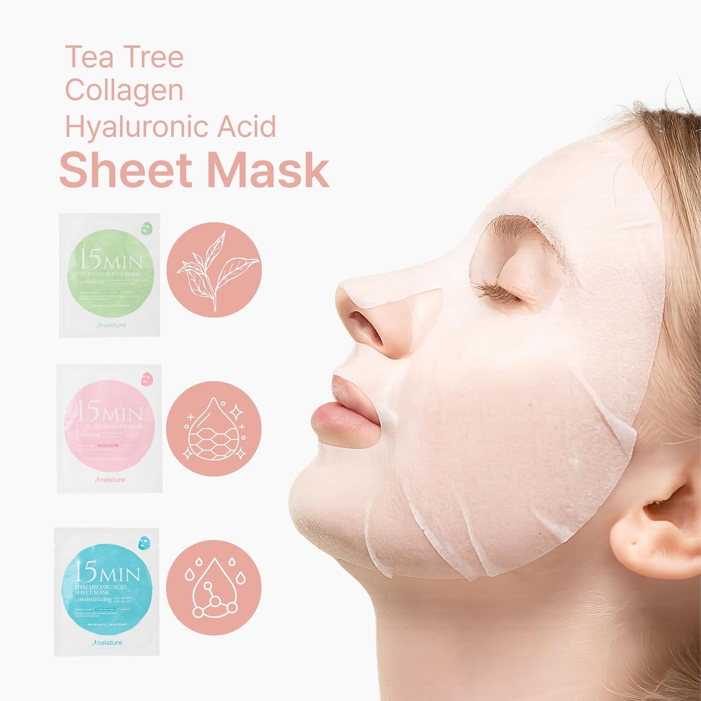 15 Min Pamper Me Kit by Naisture – Korean Spa and Skincare Kit for Women with Hair Mask, Hand and Foot Masks, Eye Mask, and Face Masks