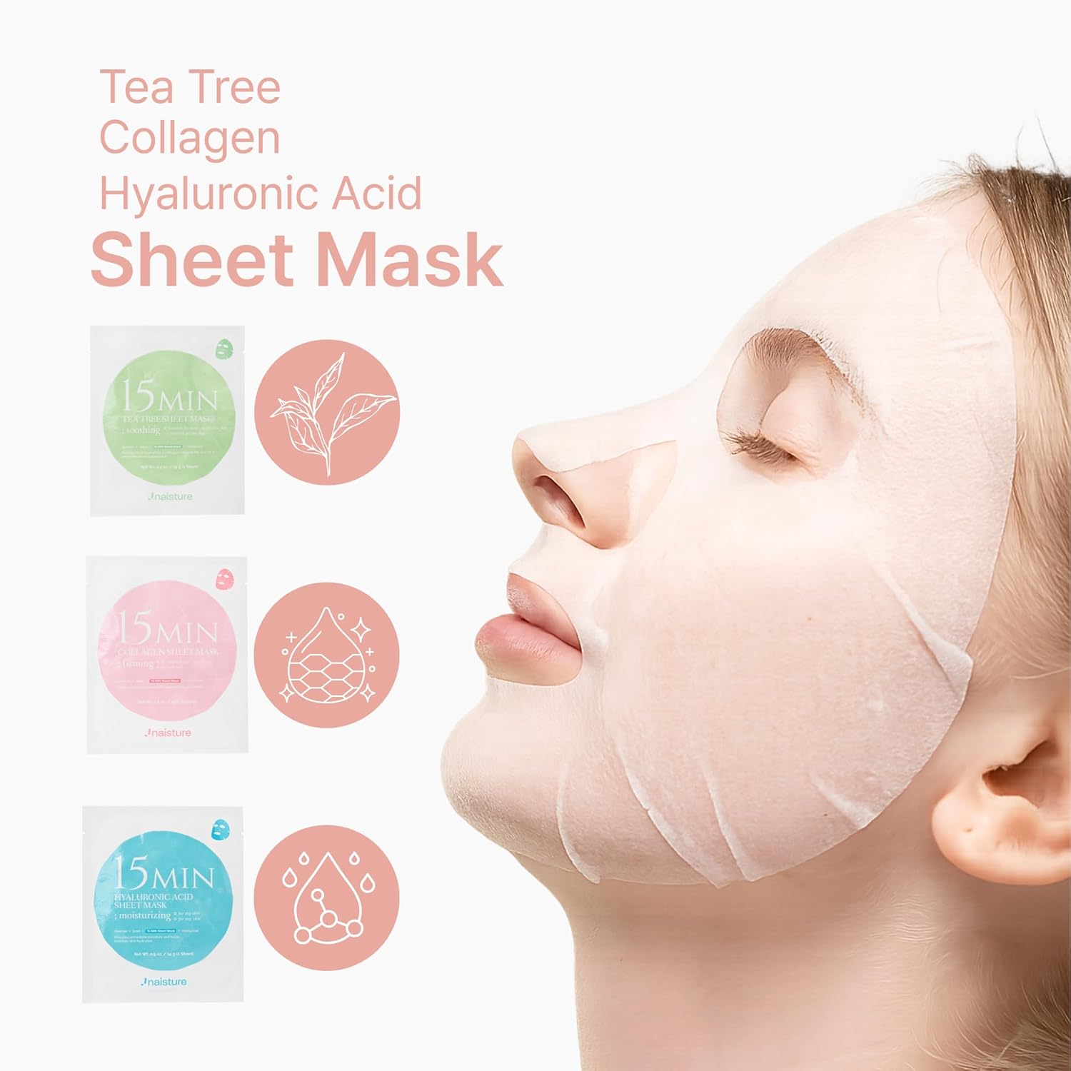 15 Min Pamper Me Kit by Naisture – Korean Spa and Skincare Kit for Women with Hair Mask, Hand and Foot Masks, Eye Mask, and Face Masks