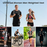 Weighted Vest for Woman Men,6lb/8lb/12lb/16lb/20Lb/25lb Weight Vest with Reflective Stripe Adjustable Buckle Strap Back Pocket Workout Strength Training Walking Jogging Running