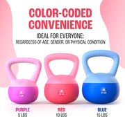 Soft Kettlebells, Serenilite Kettlebell Sets, Kettle Bell Sets for Women & Men, Safe Strength Training Kettlebells, Kettlebell Weights for Home Workouts & More.