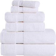 Superior Zero Twist 100% Cotton Bathroom Towels, Super Soft, Fluffy, and Absorbent, Premium Quality 6 Piece Towel Set with 2 Washcloths, 2 Hand Towels, and 2 Bath Towels, Coral