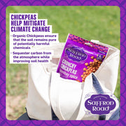 Saffron Road Roasted and Crunchy Sea Salt and Cracked Pepper Chickpeas | High Protein Snacks | Gluten-free, Vegan, Non-GMO, and Certified Halal and Kosher | 5.4oz Pouch | Pack of 6