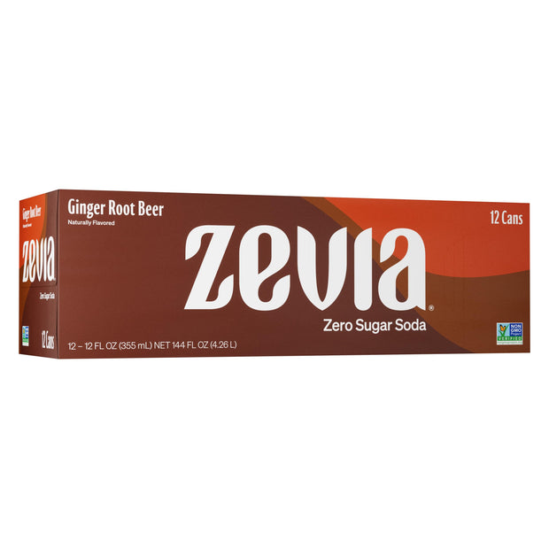 Zevia Zero Sugar Soda, Cola, 12 Ounce Cans (Pack of 12)