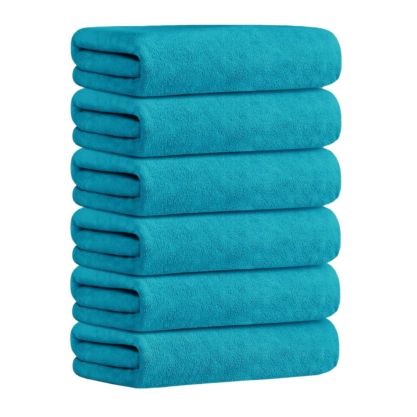 JML Microfiber Bath Towels, Oversized, Ultra Soft, Super Absorbent and Fast Drying, No Fading Large Bathroom Towel Set for Sport, Travel, Fitness, SPA and Yoga (Coral Fleece - Blue, 30 in x 60 in)