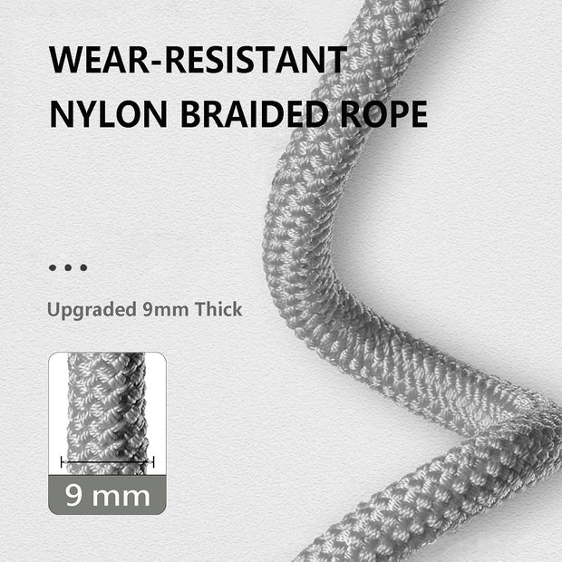 Weighted Jump Rope Nylon Adjustable - Tangle-Free Jump Rope for Women, Men, Kids, and Adults with Foam Handle, Rapid Speed with Ball Bearings, 360° Rotation Jumprope for Fitness, Training and Exercise