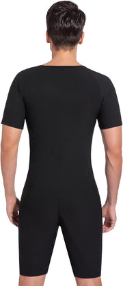 Sauna Suit for Men 3 in 1 Slimming Full Body Sauna Jumpsuit Mens Waist Trainer for Workout